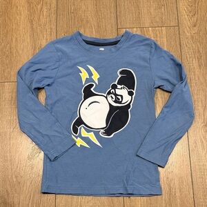 Tea blue Kids Shirt with Panda Graphic, size 8